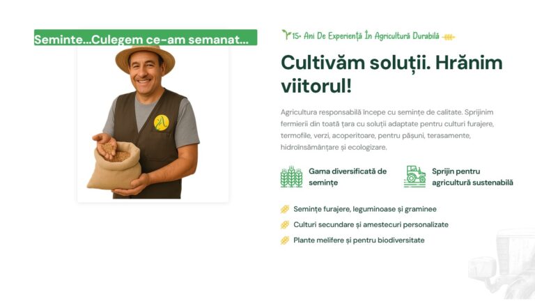   ALDEMO TQM – Furnizor de semințe agricole profesionale, culturi verzi și soluții pentru regenerarea solului